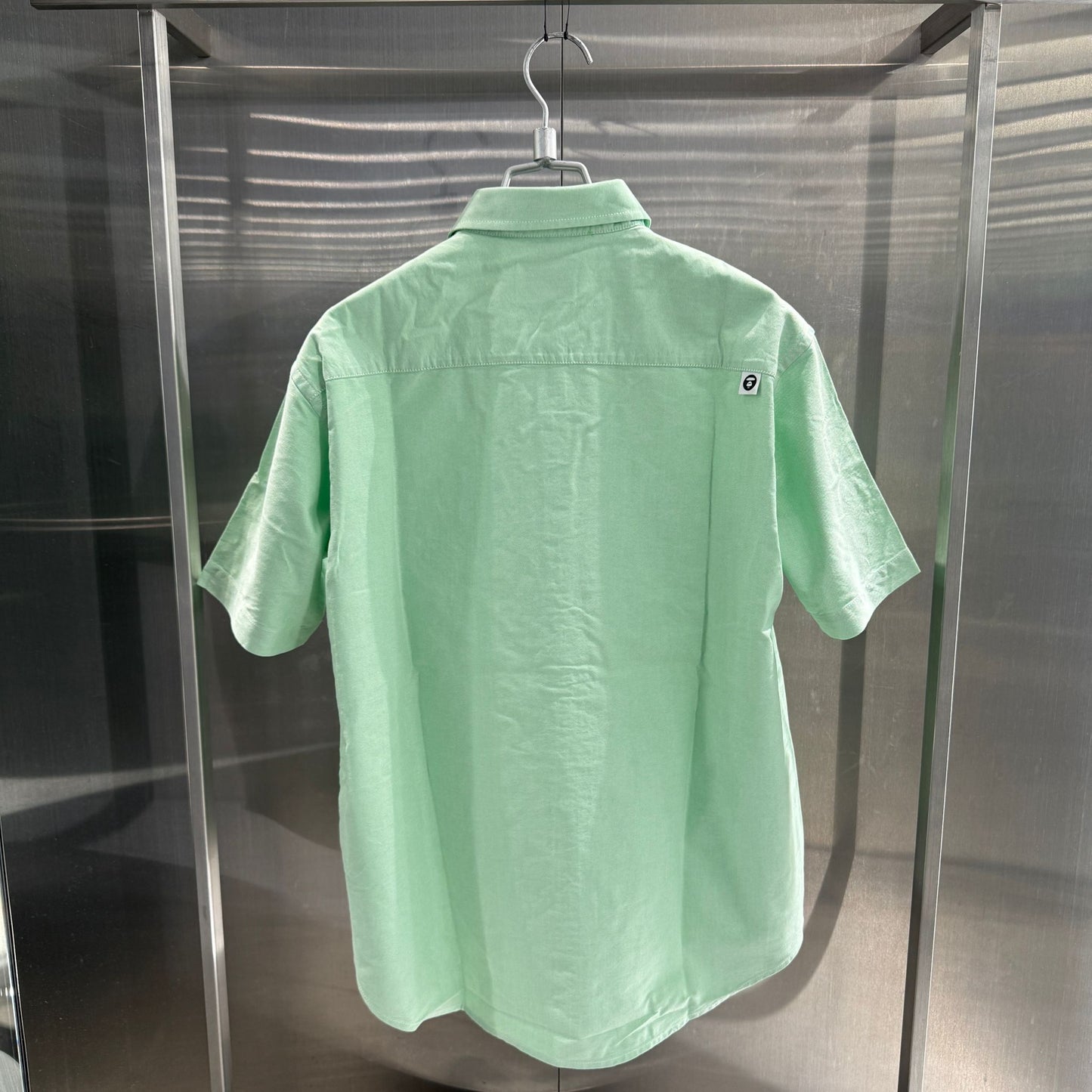 香港直郵 Aape 男裝 26春夏 猿人徽章字母刺繡簡約舒適短袖襯衫8566