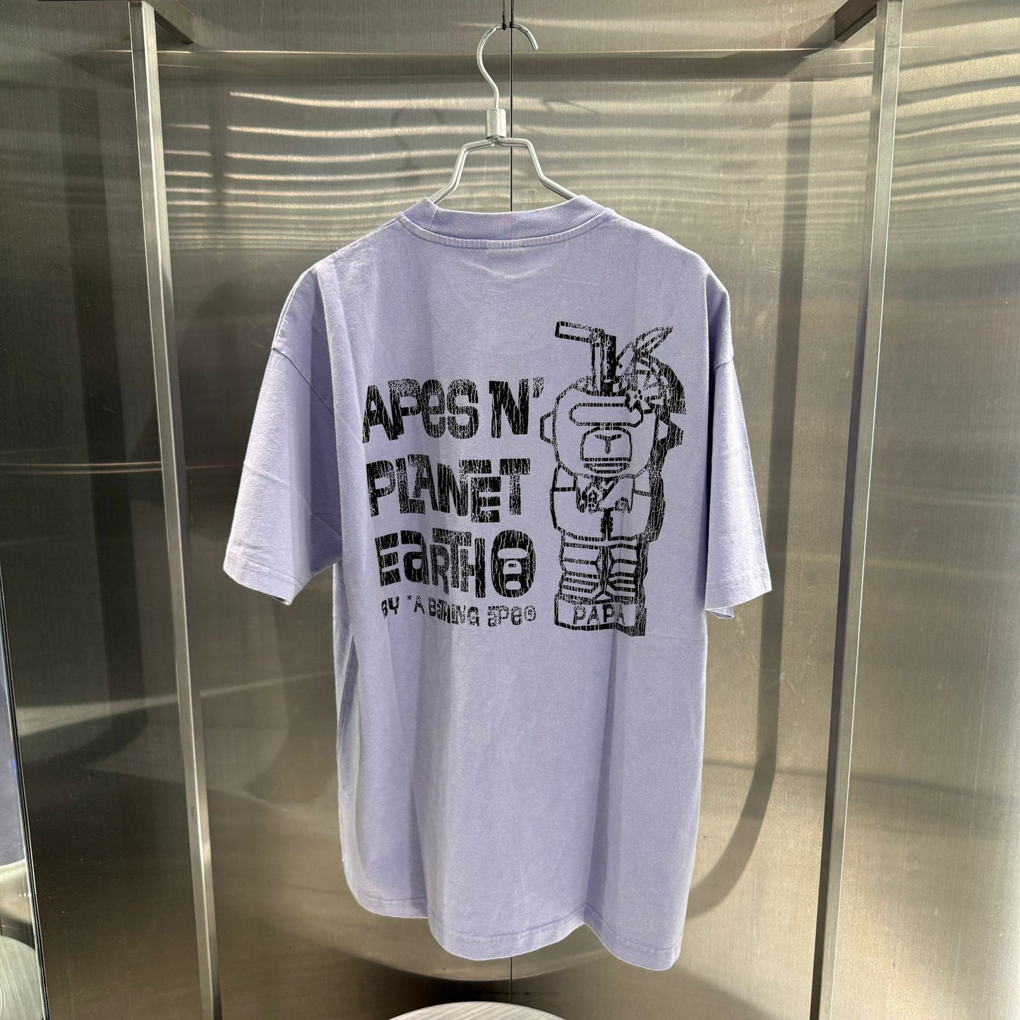 香港直郵 Aape 男裝 26春夏猿人軍團水洗做舊潮流舒適短袖T恤1832