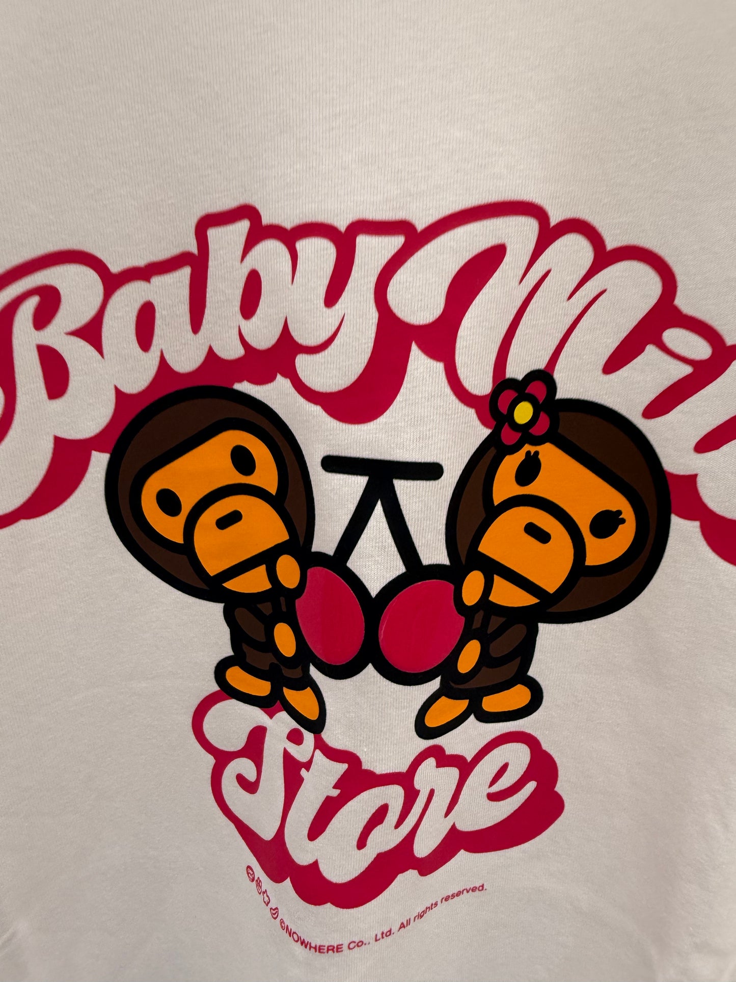 香港直郵 BABY MILO STORE女裝卡通櫻桃小猴圖案印花短袖T卹0452