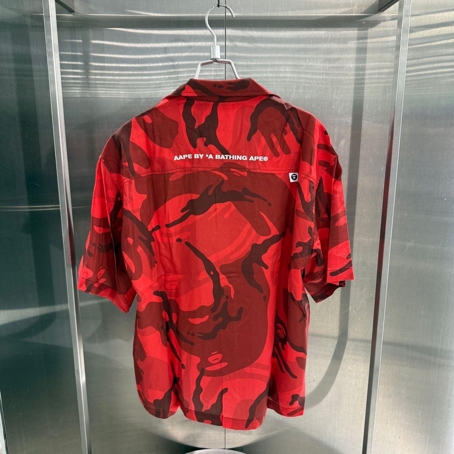 香港直郵 Aape 男裝 26春夏猿人迷彩印花潮流舒适休闲短袖衬衫8581