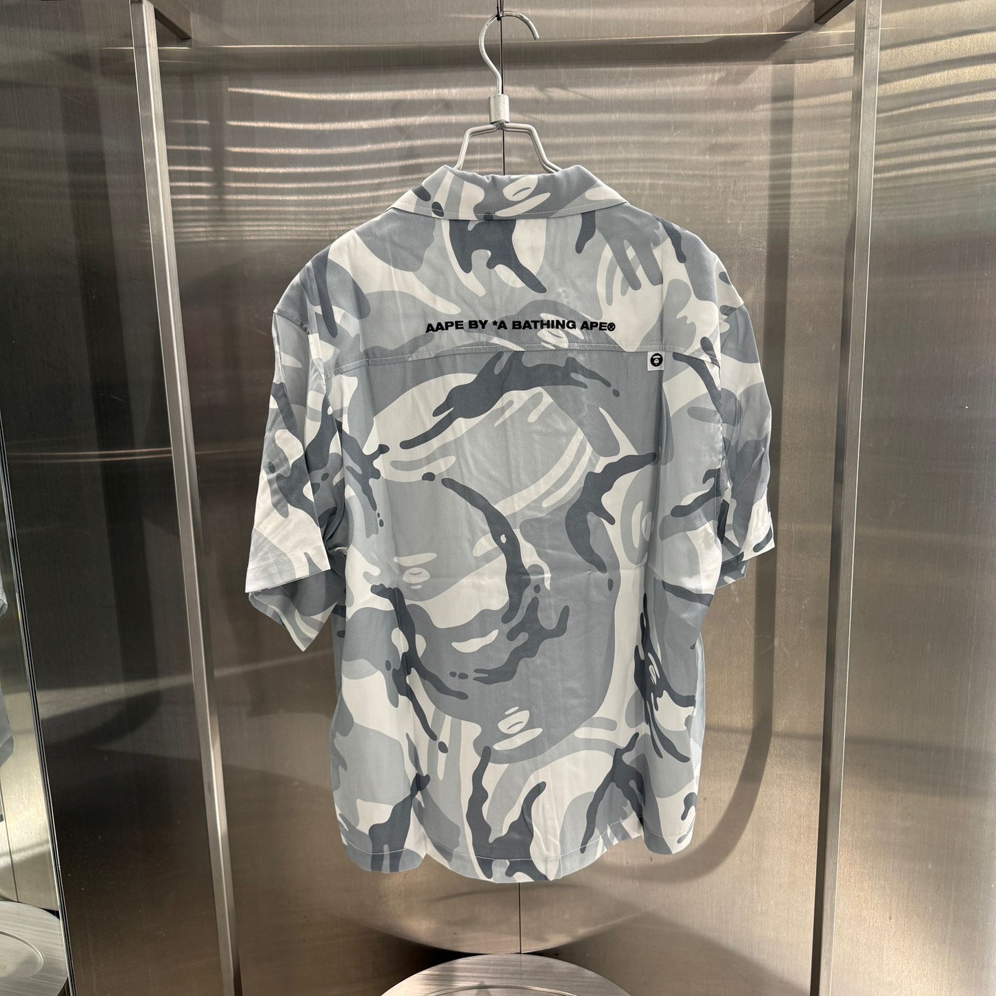 香港直郵 Aape 男裝 26春夏猿人迷彩印花潮流舒适休闲短袖衬衫8581