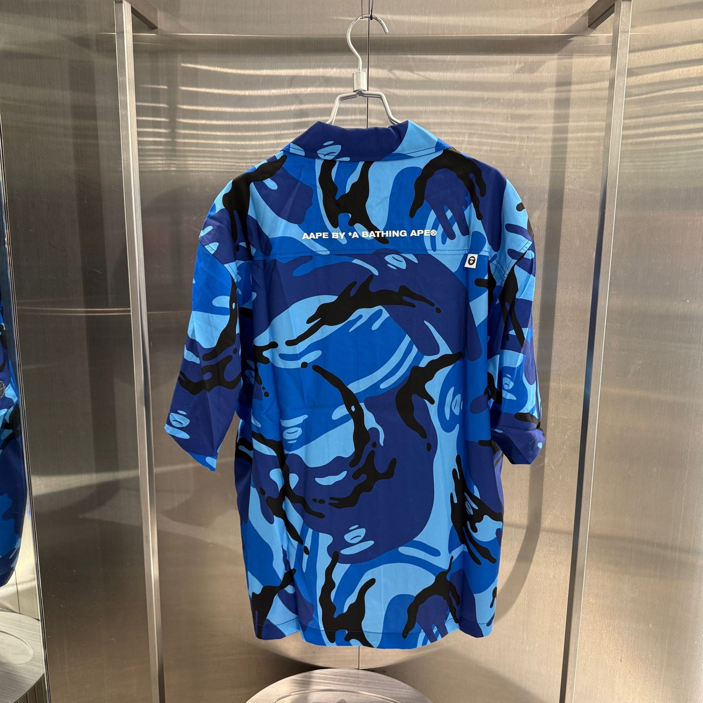 香港直郵 Aape 男裝 26春夏猿人迷彩印花潮流舒适休闲短袖衬衫8581