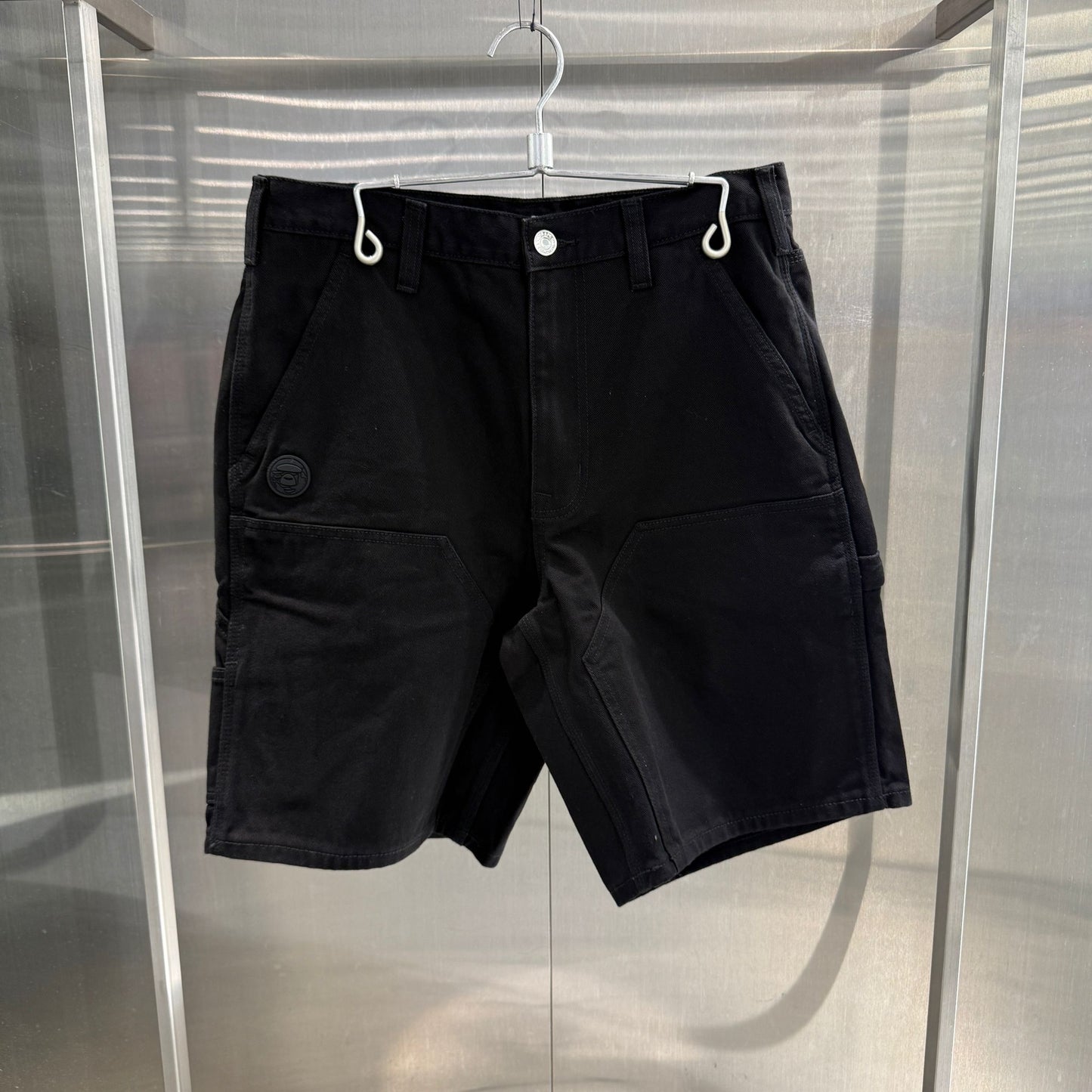 香港直郵 Aape 男裝 26春夏 AAPENOW 猿人徽章字母刺繡精緻簡約休閒短褲C679