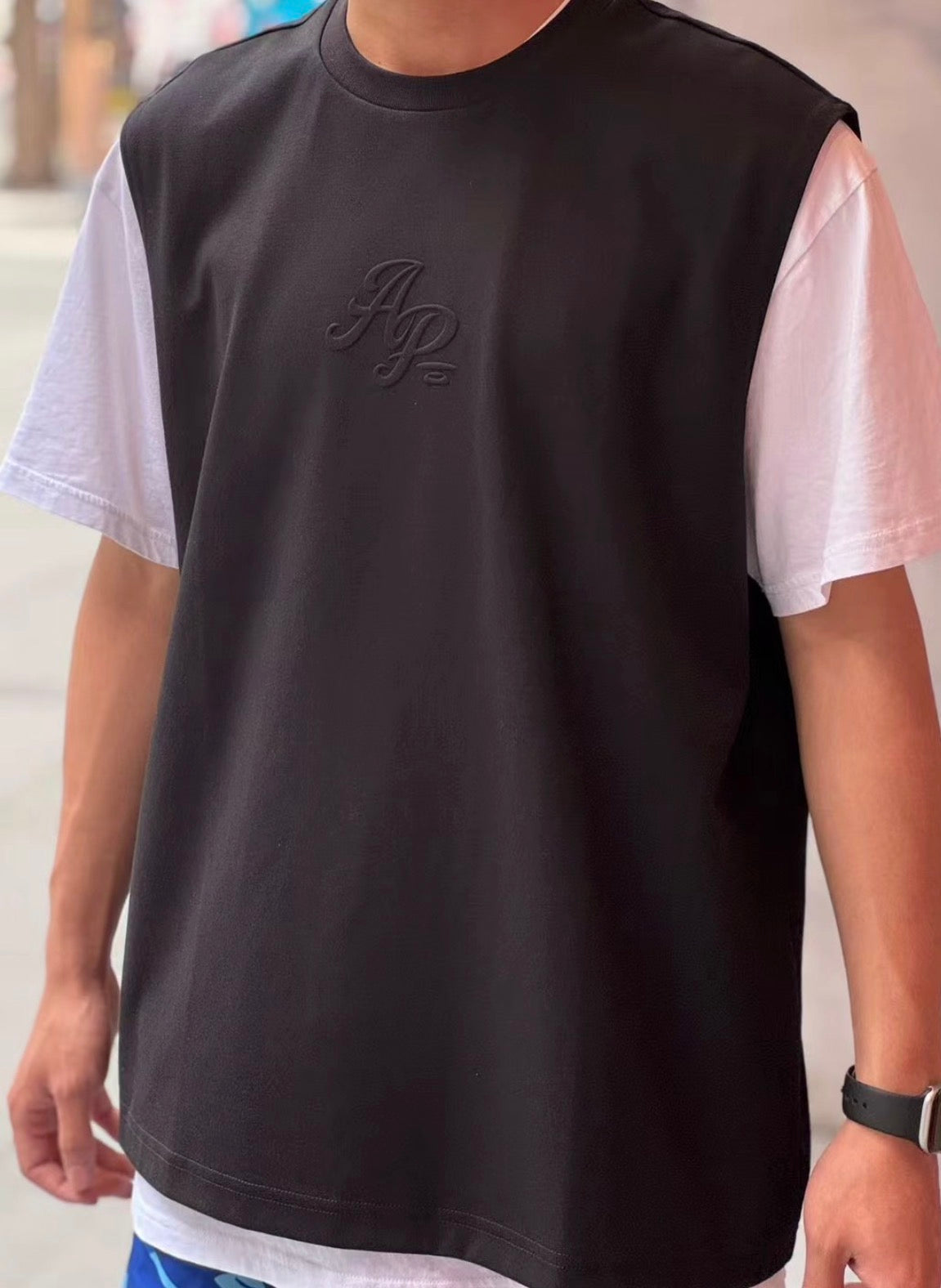 香港直郵 Aape 男裝 26春夏 浮雕字母印花簡約純色舒適休閒背心1861