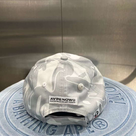 Aape 23 秋冬 猿顏徽章迷彩潮流鴨舌帽棒球帽 配飾 5224XXL