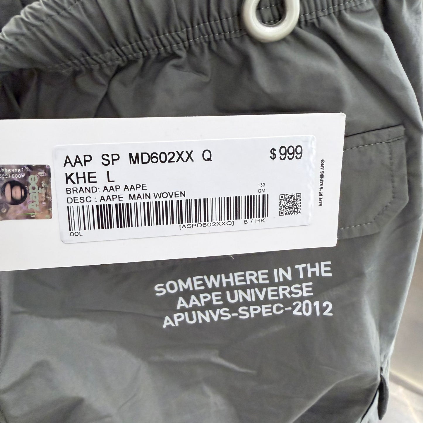 香港直郵 Aape 男裝 26春夏 猿人刺繡章多口袋美式潮流工裝休閒短褲D602