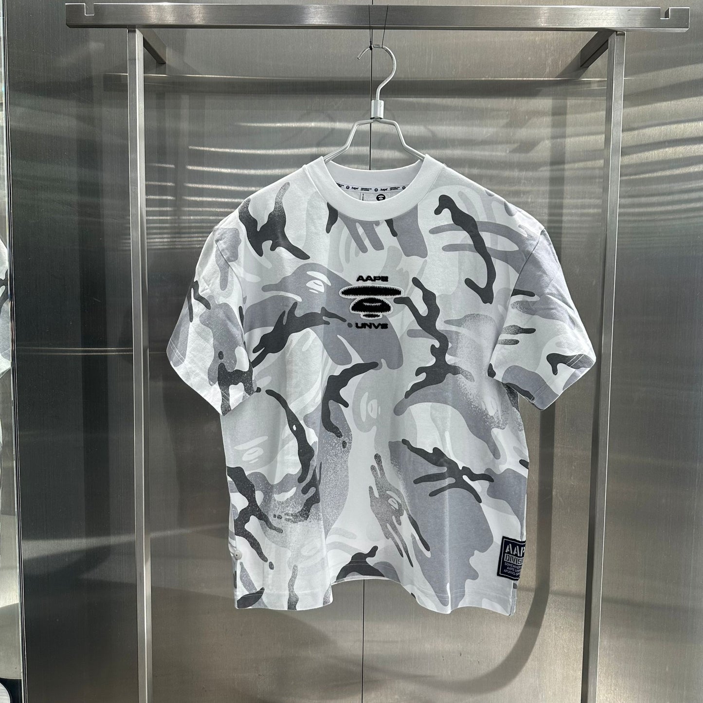香港直郵 Aape 男裝 26春夏 AAPEUNVS 哥特風貼布猿人字母刺繡個性短袖T恤1865