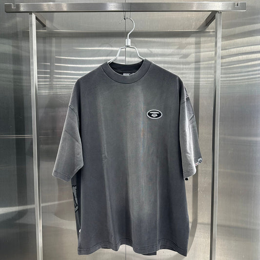 Aape 男裝26年春夏賽車風水洗做舊字母齒輪印花T卹1864