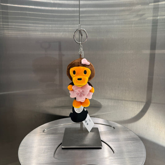 BABY MILO STORE 櫻花小猴掛件鑰匙扣4634