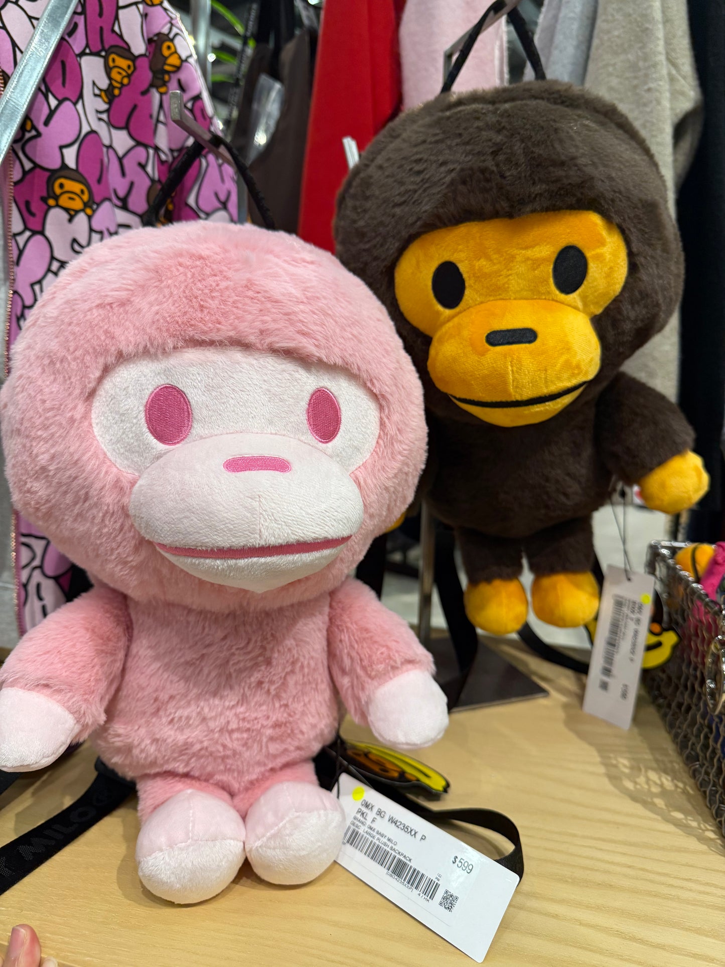 香港直郵 專櫃正品 BABY MILO STORE 超可愛小猴立體3d小猴背包 4235