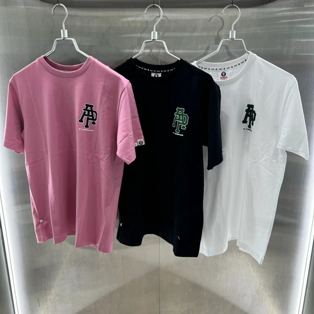 香港專櫃代購 Aape 男裝 24秋冬迷彩猿顏字母印花簡約潮流休閑短袖T恤1562