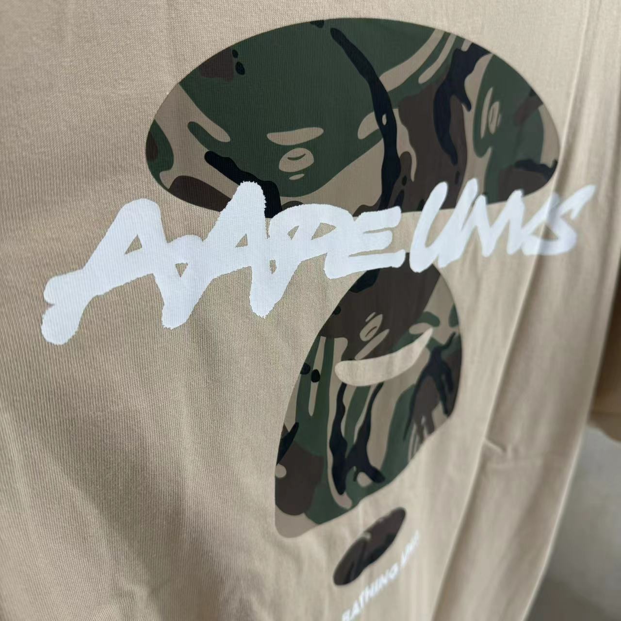 香港直郵 AAPE 男裝24秋冬秋冬迷彩猿顏字母印花休閑寬松潮流短袖T恤1564