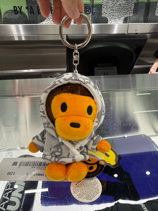 BABY MILO STORE 卡通白米彩衛衣小猴鑰匙扣