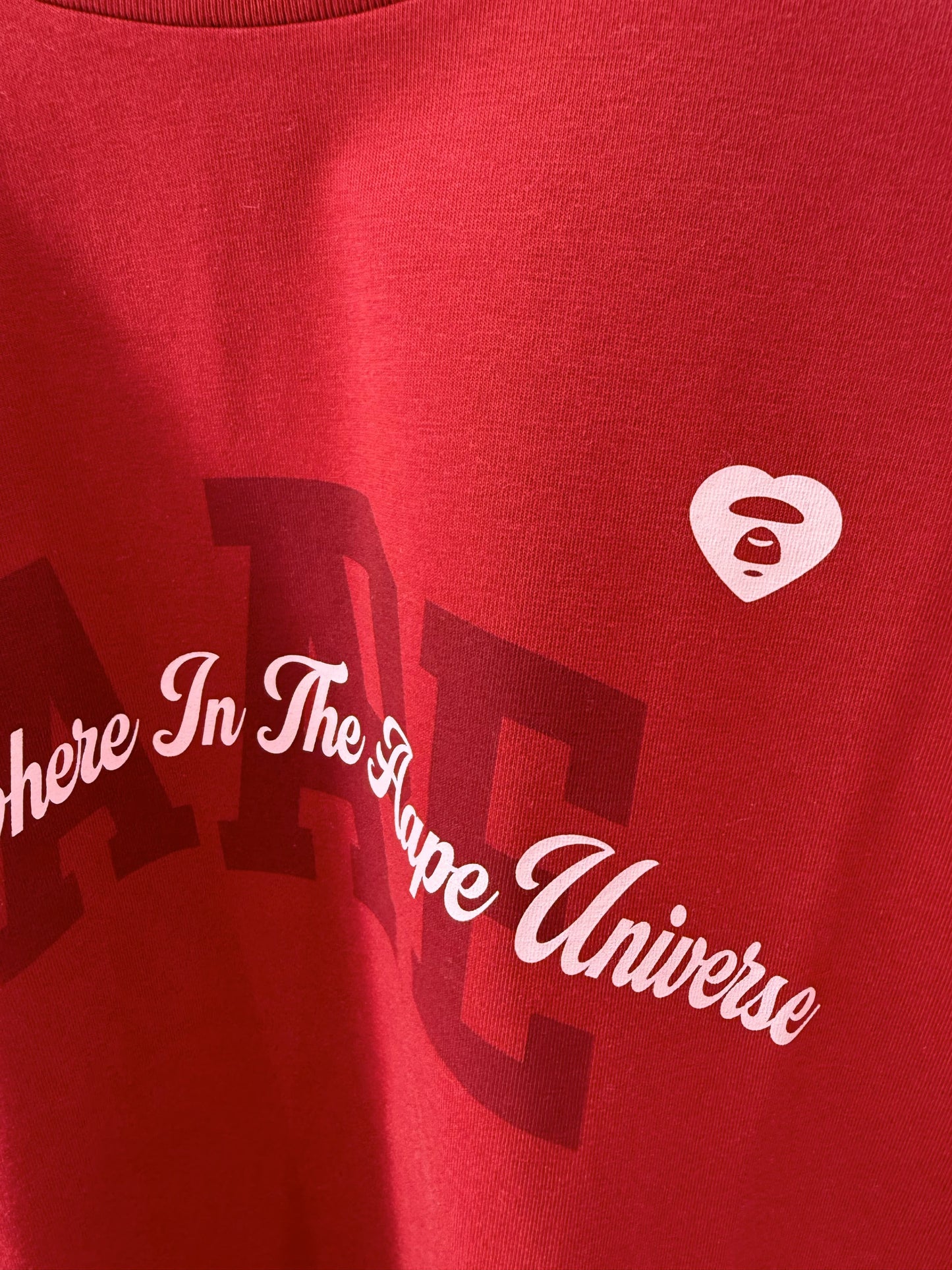 香港代購 專櫃正品 Aape 26春夏 女裝 美式復古學院風心型卡通印花短袖T恤1894