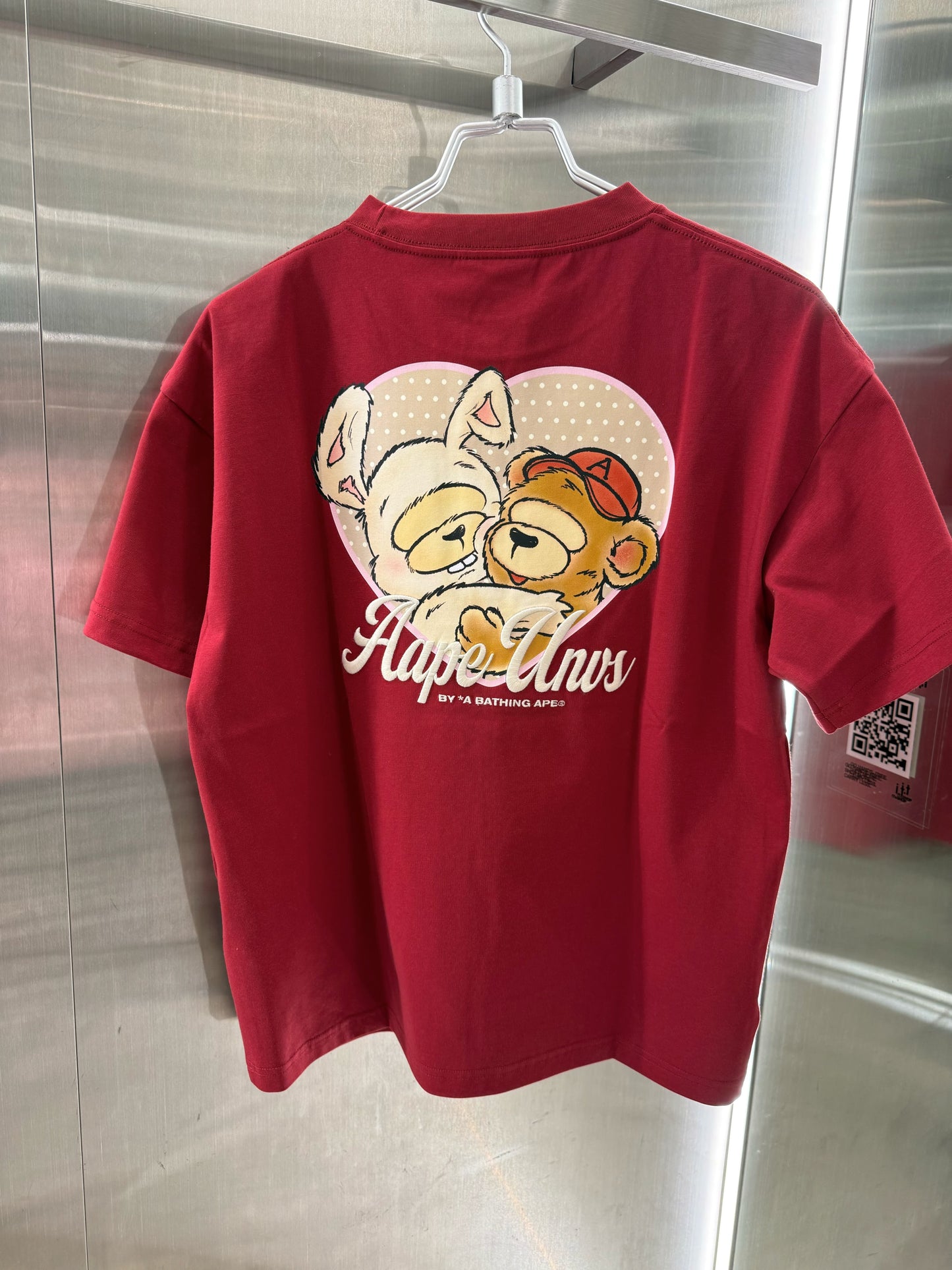 香港代購 專櫃正品 Aape 26春夏 女裝 美式復古學院風心型卡通印花短袖T恤1894