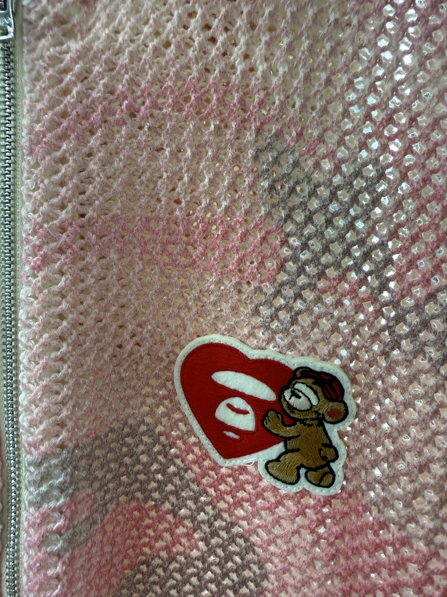 香港代購 專櫃正品 Aape 26春夏 女裝 心型猿人徽章甜酷慵懶迷彩針織衫D357