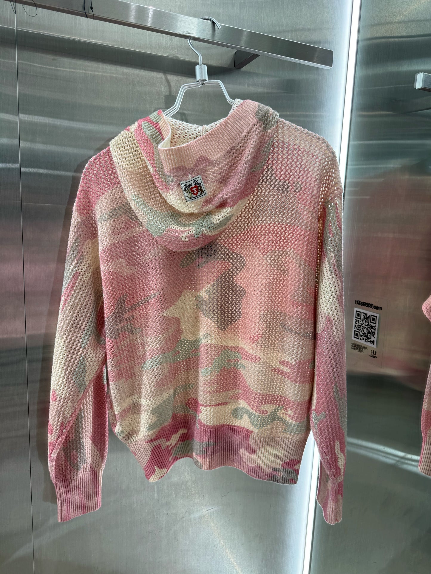 香港代購 專櫃正品 Aape 26春夏 女裝 心型猿人徽章甜酷慵懶迷彩針織衫D357