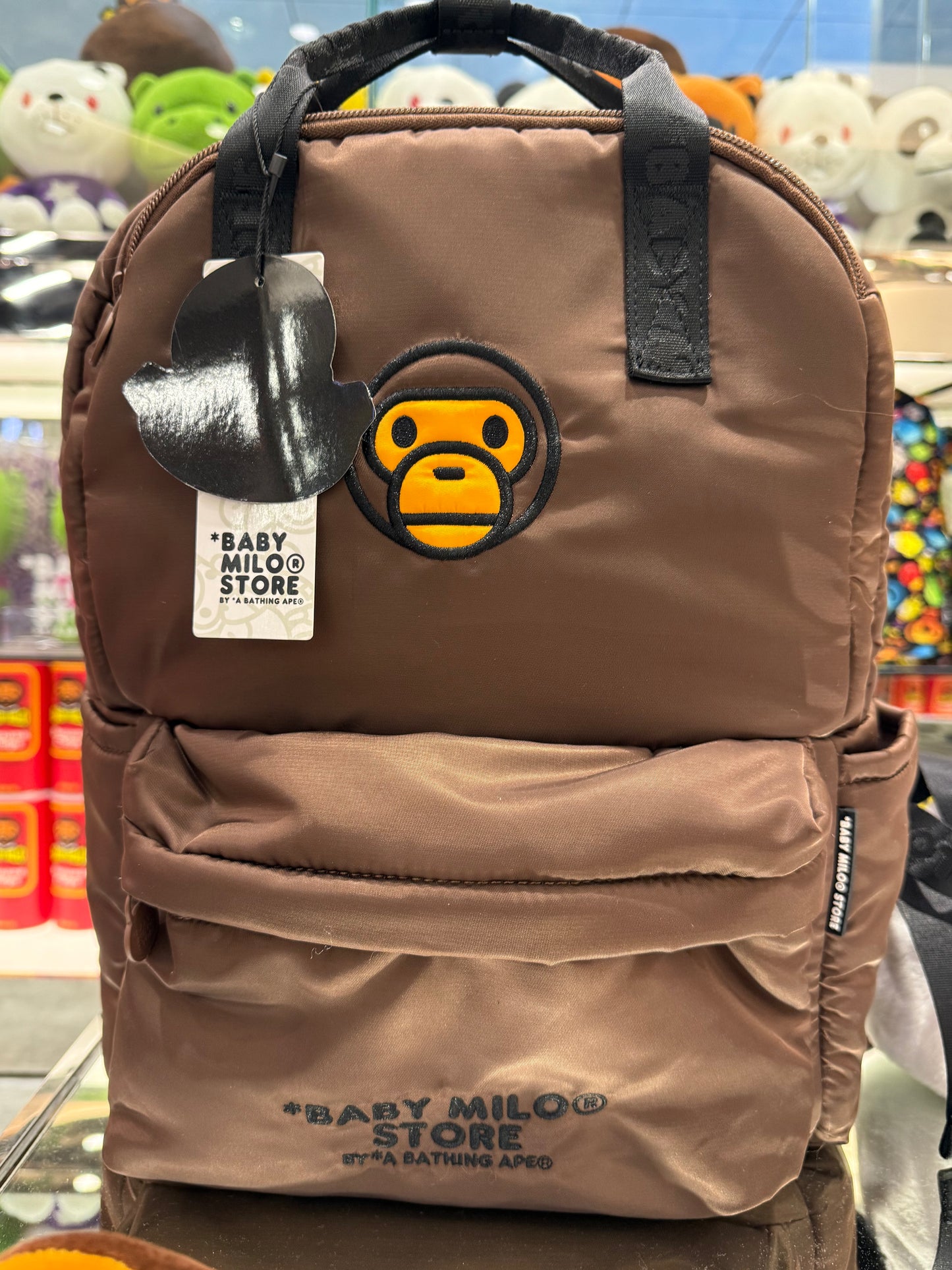 香港直郵 專櫃正品 BABY MILO STO 卡通刺繡小猴背提包雙肩包（中號）4442