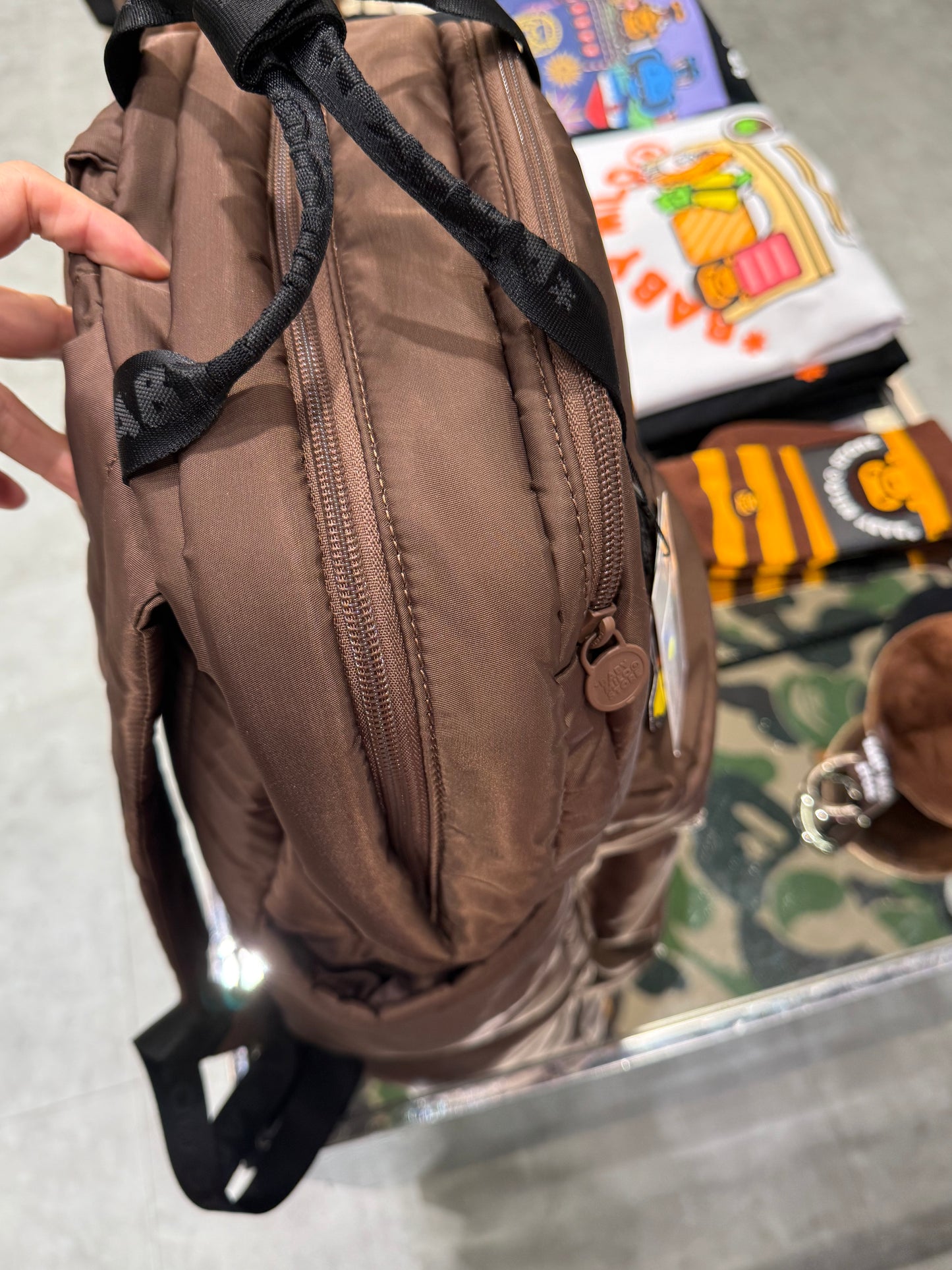 香港直郵 專櫃正品 BABY MILO STO 卡通刺繡小猴背提包雙肩包（中號）4442
