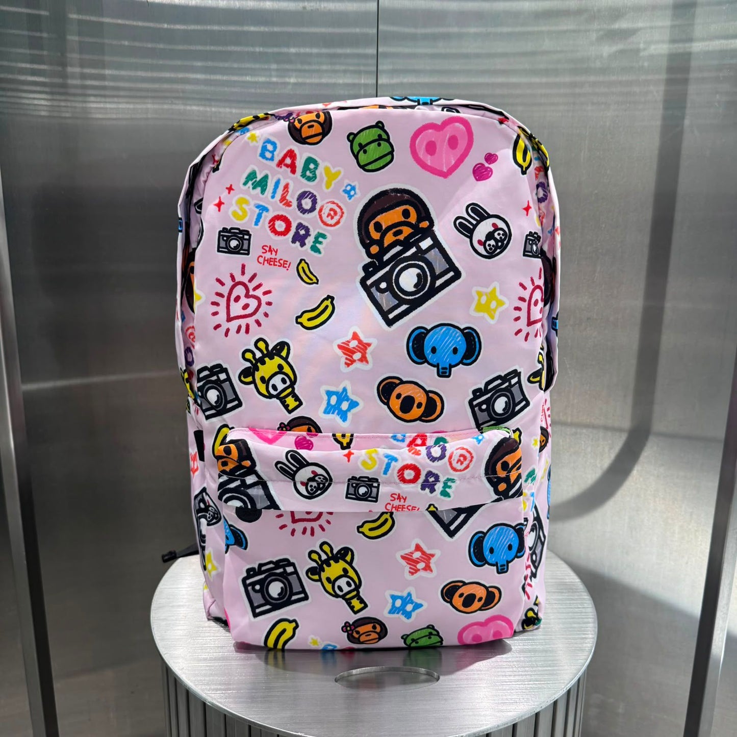 香港直郵 專櫃正品 BABY MILO STORE  26秋冬卡通小猴子圖案雙肩包（大）4228 軟款