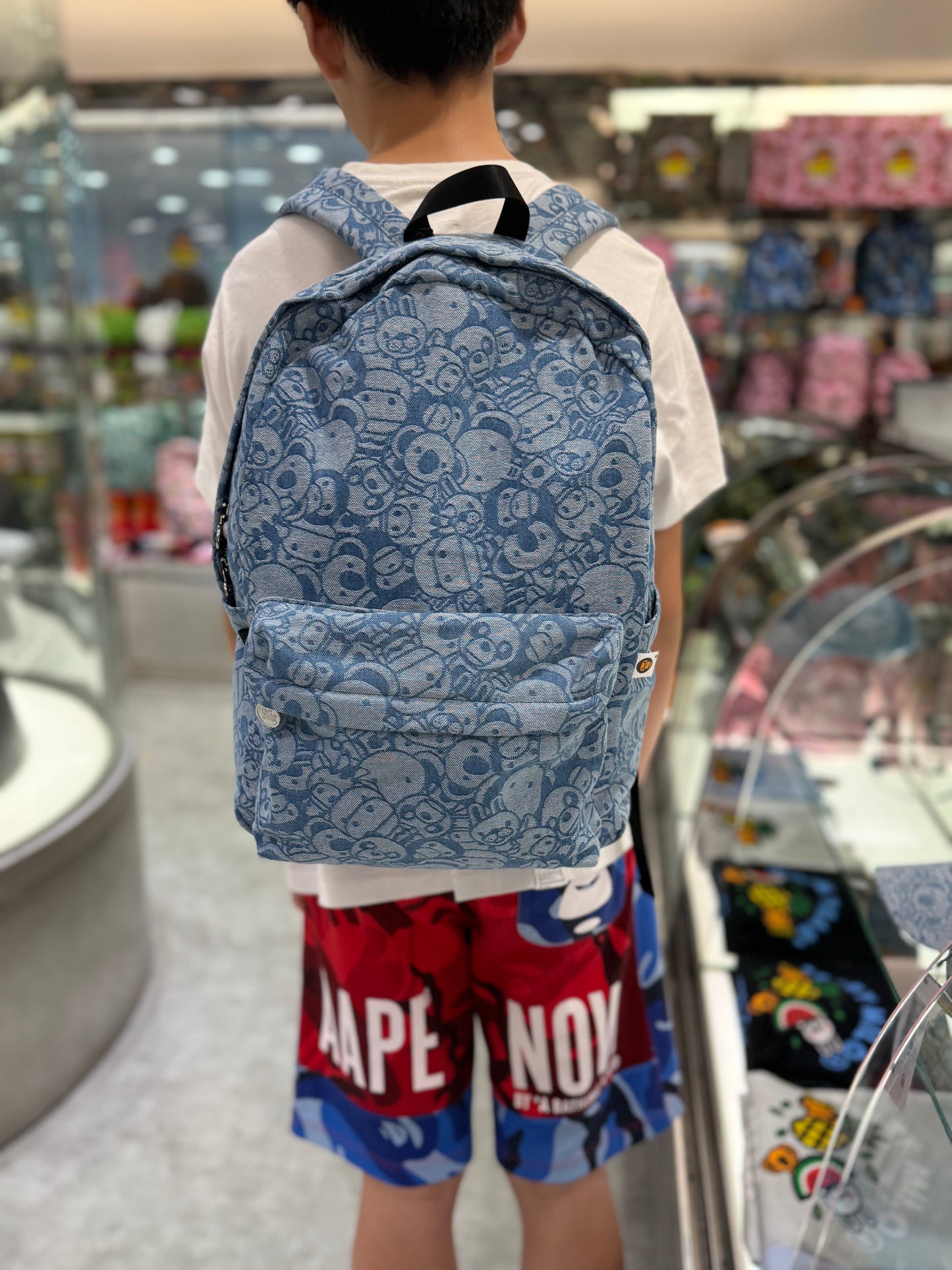 香港代購 專櫃正品 26春夏 BABY MILO STORE配飾卡通動物圖案滿印雙肩包（大號）4439