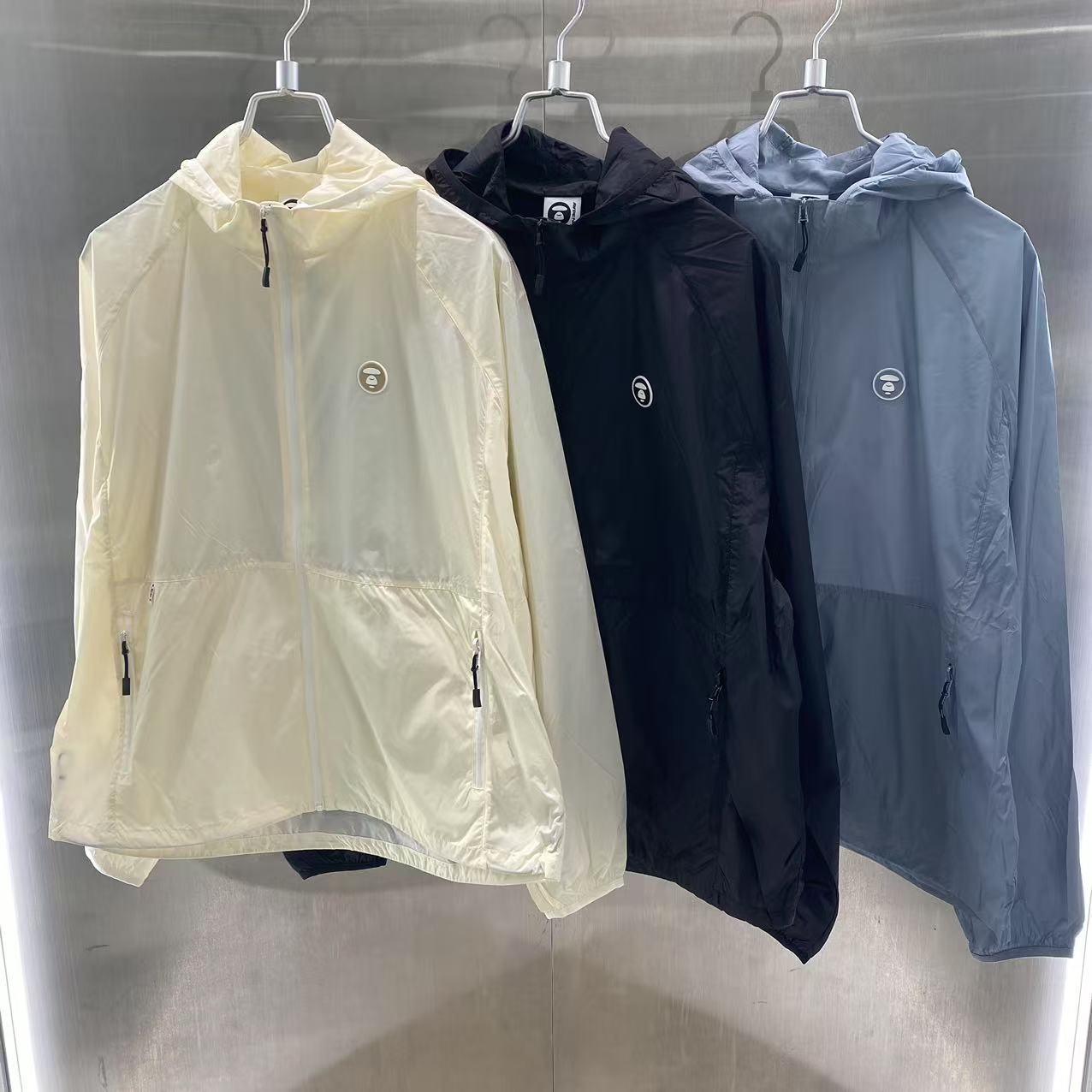 香港代購 100%正品 Aape 25春夏 男 可收納簡約休閑潮流UPF40+防曬薄外套7704