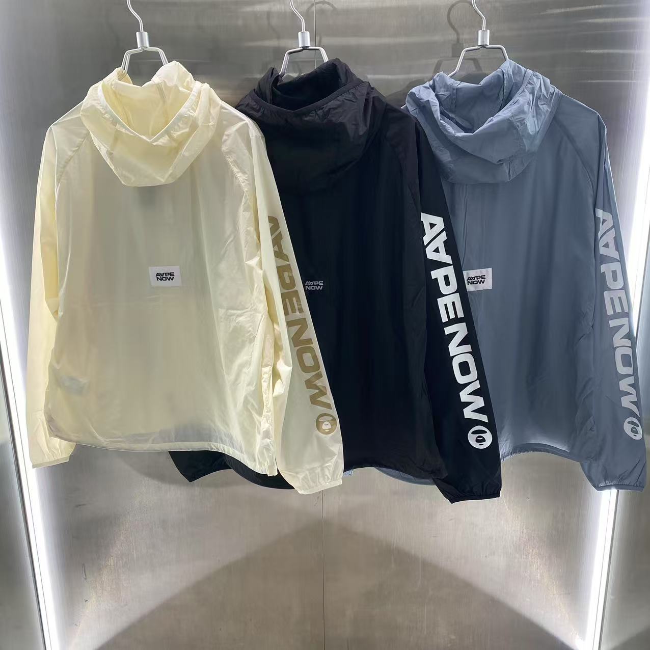 香港代購 100%正品 Aape 25春夏 男 可收納簡約休閑潮流UPF40+防曬薄外套7704