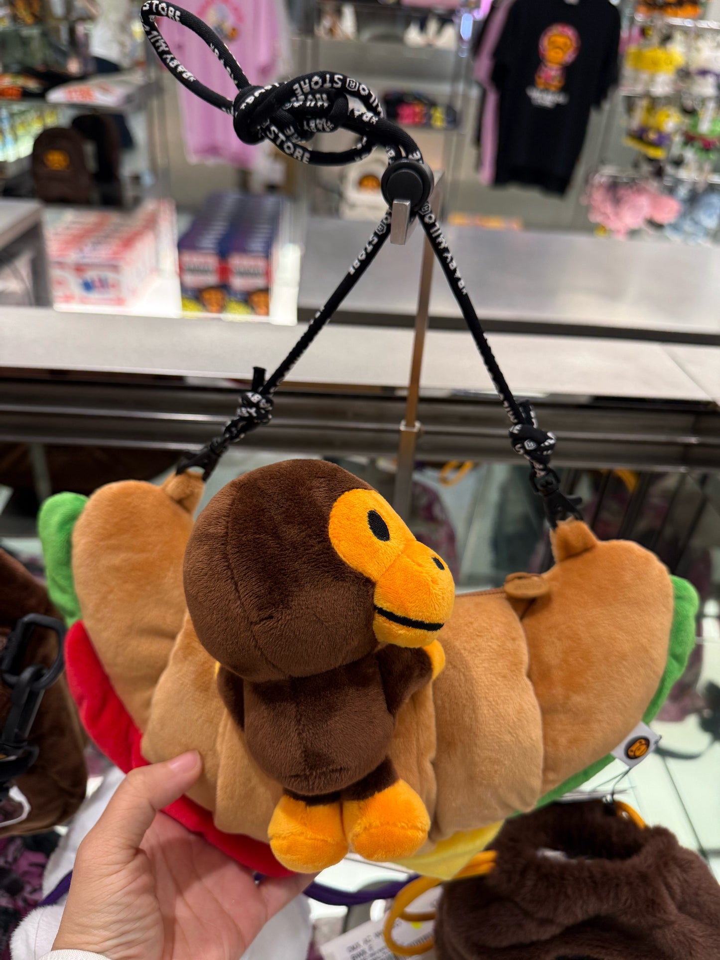 BABY MILO 香港直郵 專櫃正品 BABY MILO STORE 牛角可頌毛絨斜挎包4456