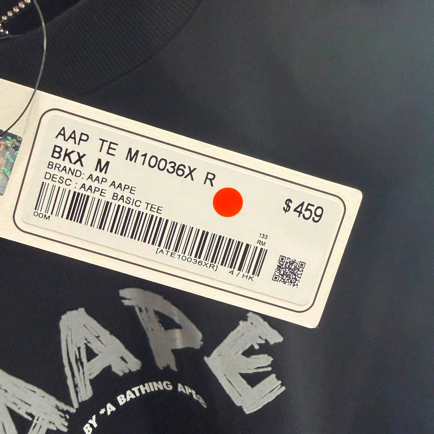 Aape 2026 秋冬 男裝秋冬鐵絲網字母塗鴉猿人簡約舒適短袖T恤 10036 XR