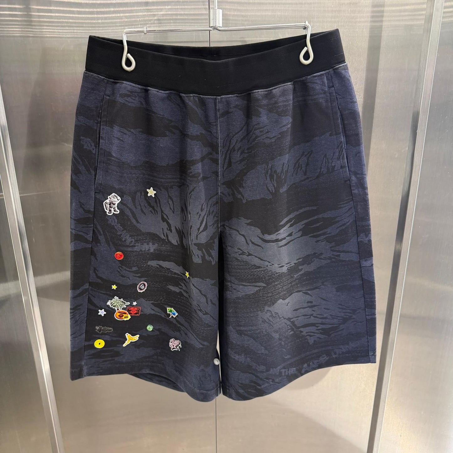 香港直郵 專櫃正品 Aape 26春夏 男 字母刺繡卡通圖案印花潮流舒適休閒短褲D617