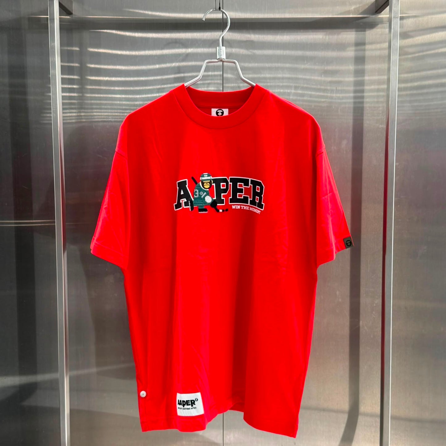 Aape 2026 秋冬 男裝秋冬美式學院風冰球猿人軍團主題短袖T恤 10037 XR AR