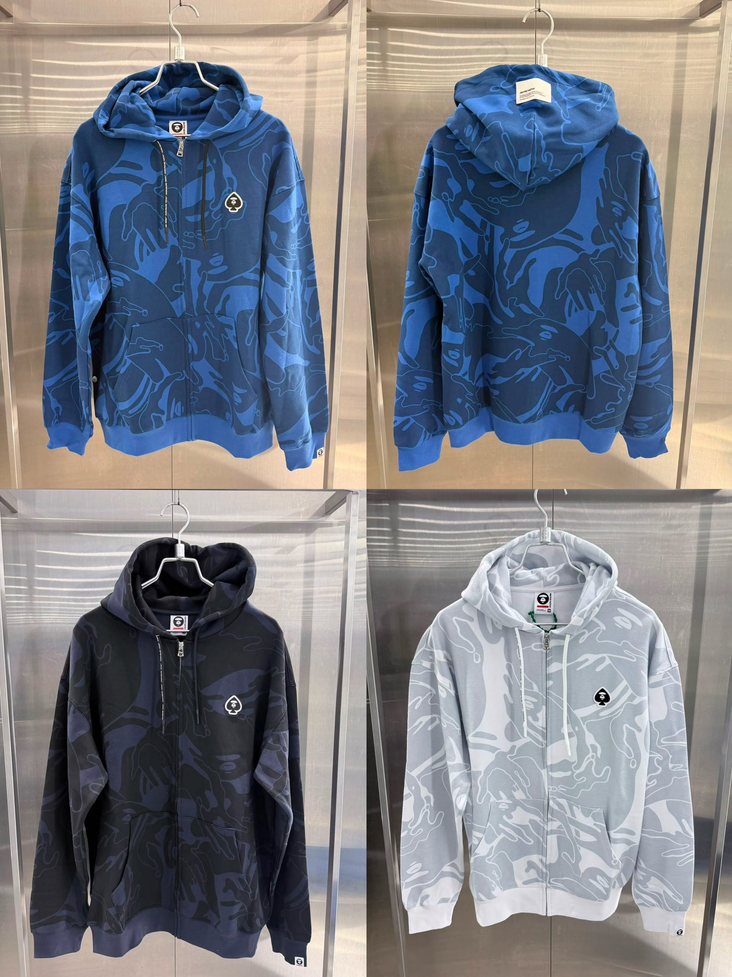 Aape 2026 秋冬 男裝 AAPENOW 黑桃章迷彩連帽衛衣D380