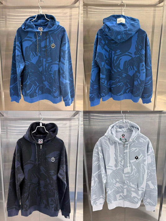 Aape 2026 秋冬 男裝 AAPENOW 黑桃章迷彩連帽衛衣D380