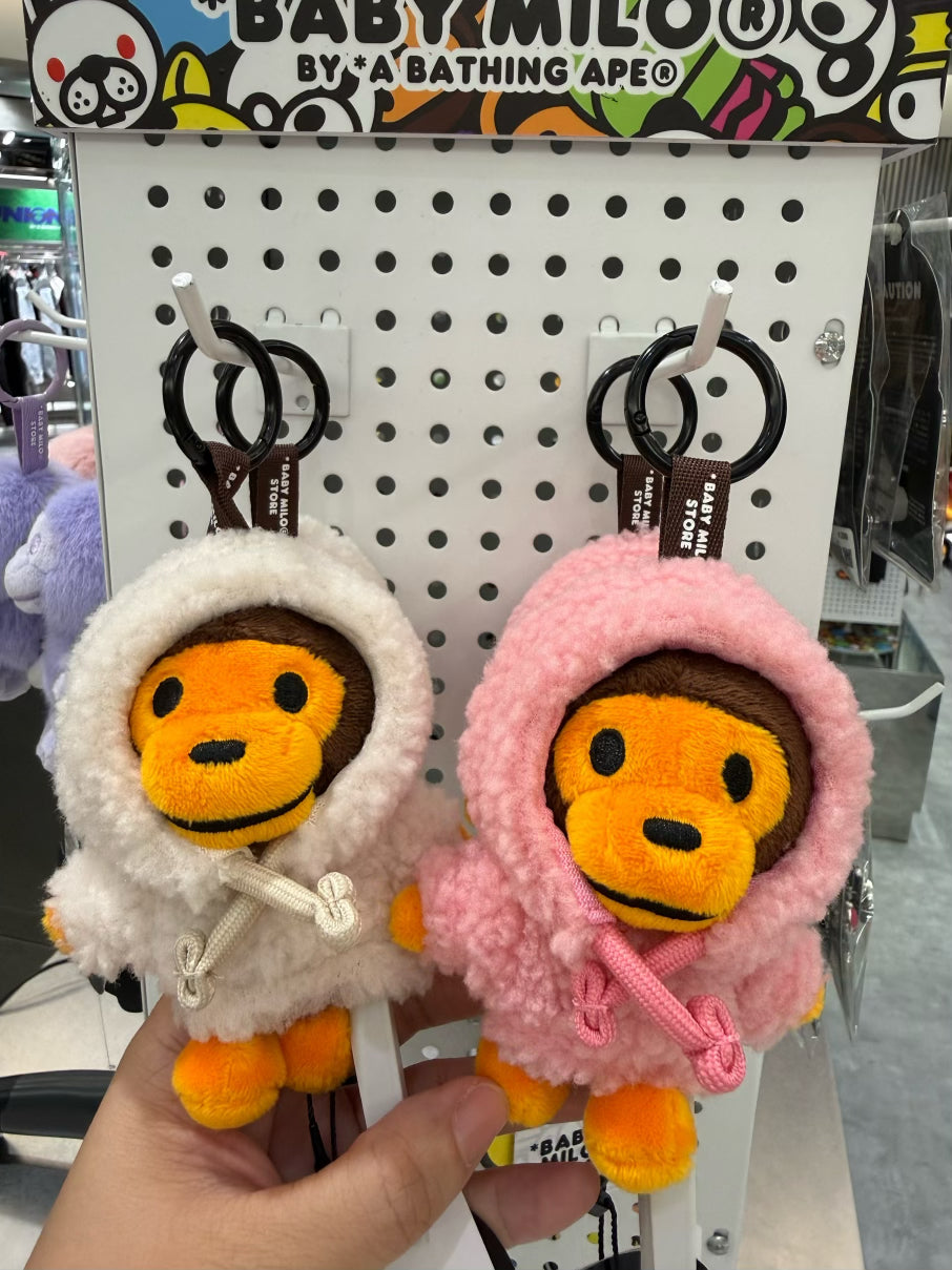 BABY MILO STORE 2026 秋冬  可拆卸連帽穿衣小猴掛件鑰匙圈 1358