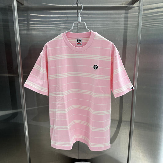 香港代購 專櫃正品 26春夏 Aape 男 AAPENOW 猿人小標徽章條紋針織短袖T恤1811