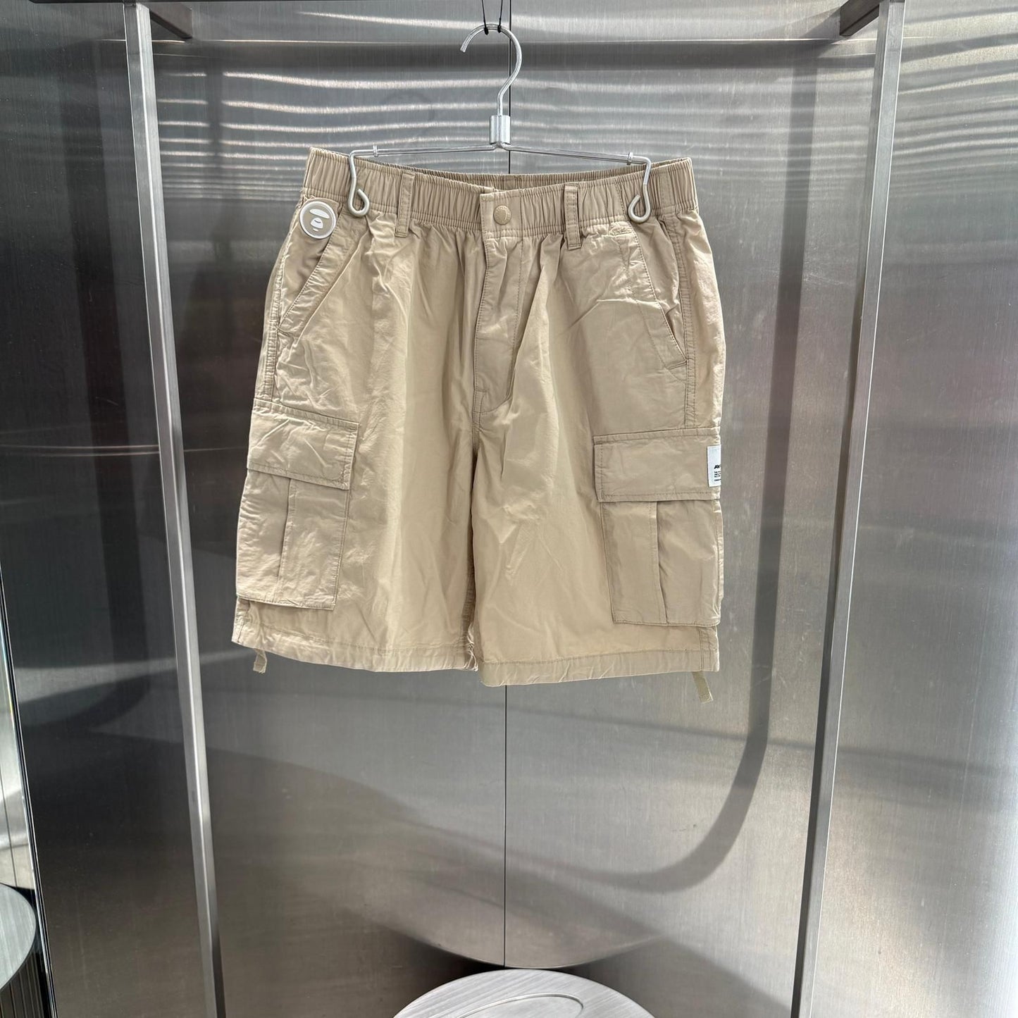 香港代購 專櫃正品 26春夏 Aape 男 AAPENOW 猿人小標徽章多口袋潮流純色工裝褲C681