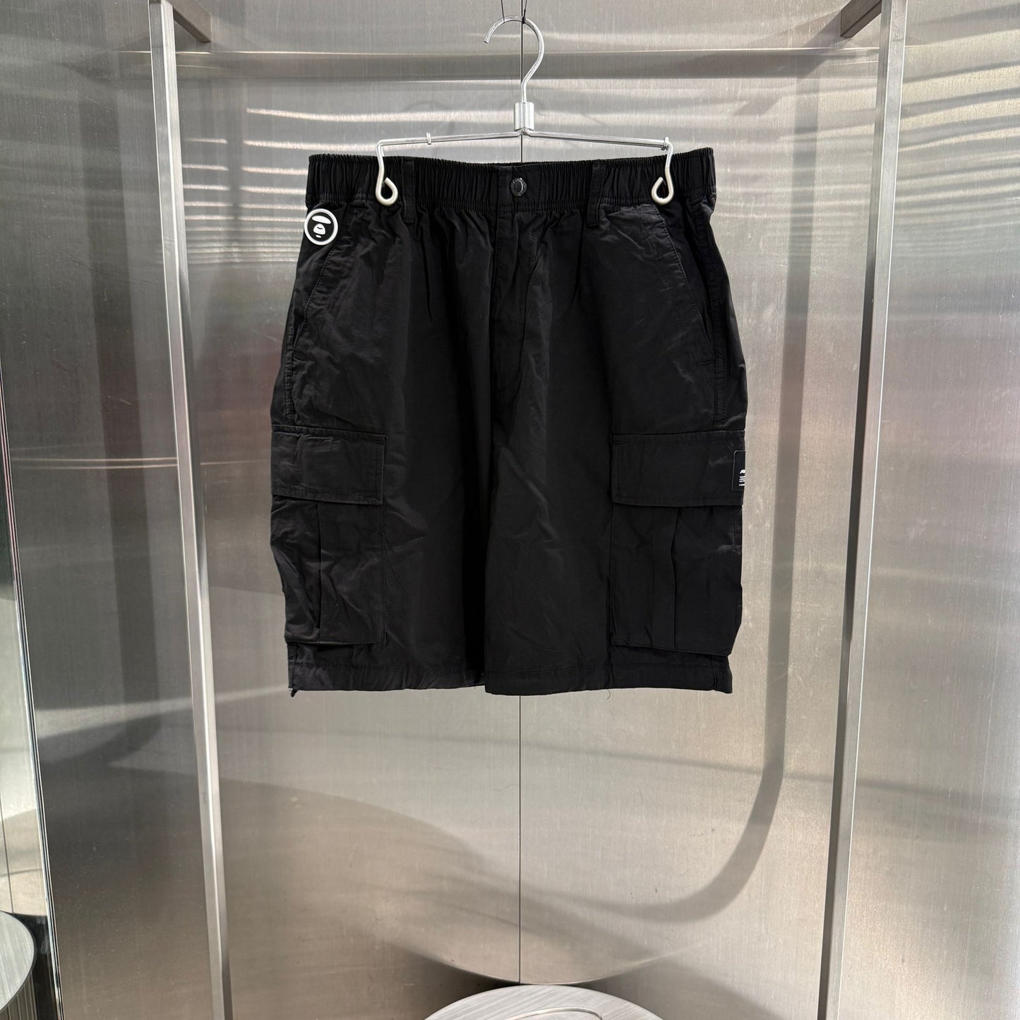 香港代購 專櫃正品 26春夏 Aape 男 AAPENOW 猿人小標徽章多口袋潮流純色工裝褲C681
