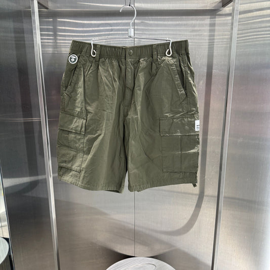 香港代購 專櫃正品 26春夏 Aape 男 AAPENOW 猿人小標徽章多口袋潮流純色工裝褲C681