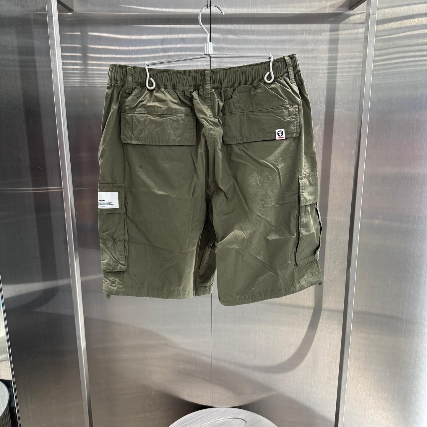 香港代購 專櫃正品 26春夏 Aape 男 AAPENOW 猿人小標徽章多口袋潮流純色工裝褲C681