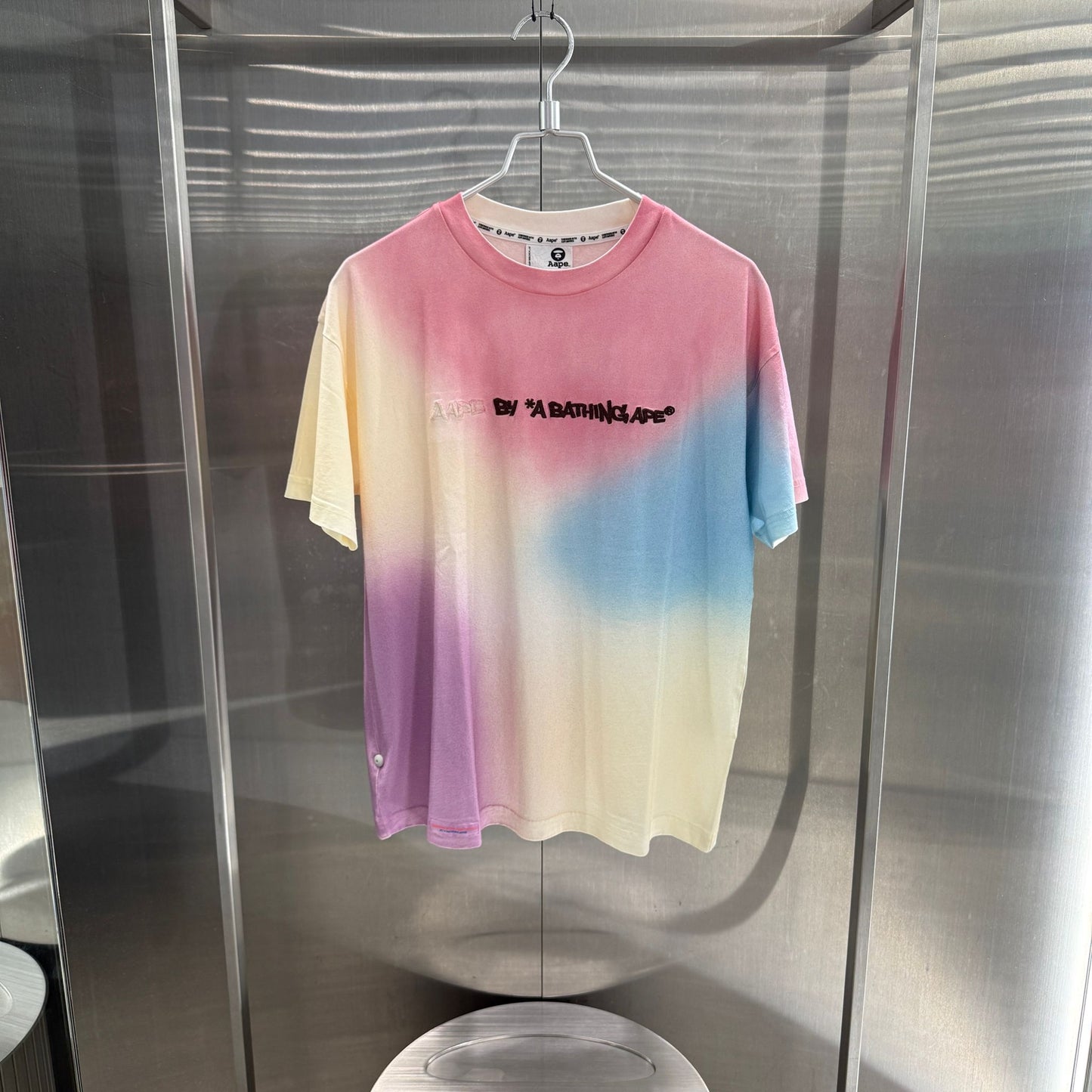 香港代購 專櫃正品 26春夏 Aape 女 AAPEUNVS 字母刺繡糖果漸變舒適潮流短袖T恤1914