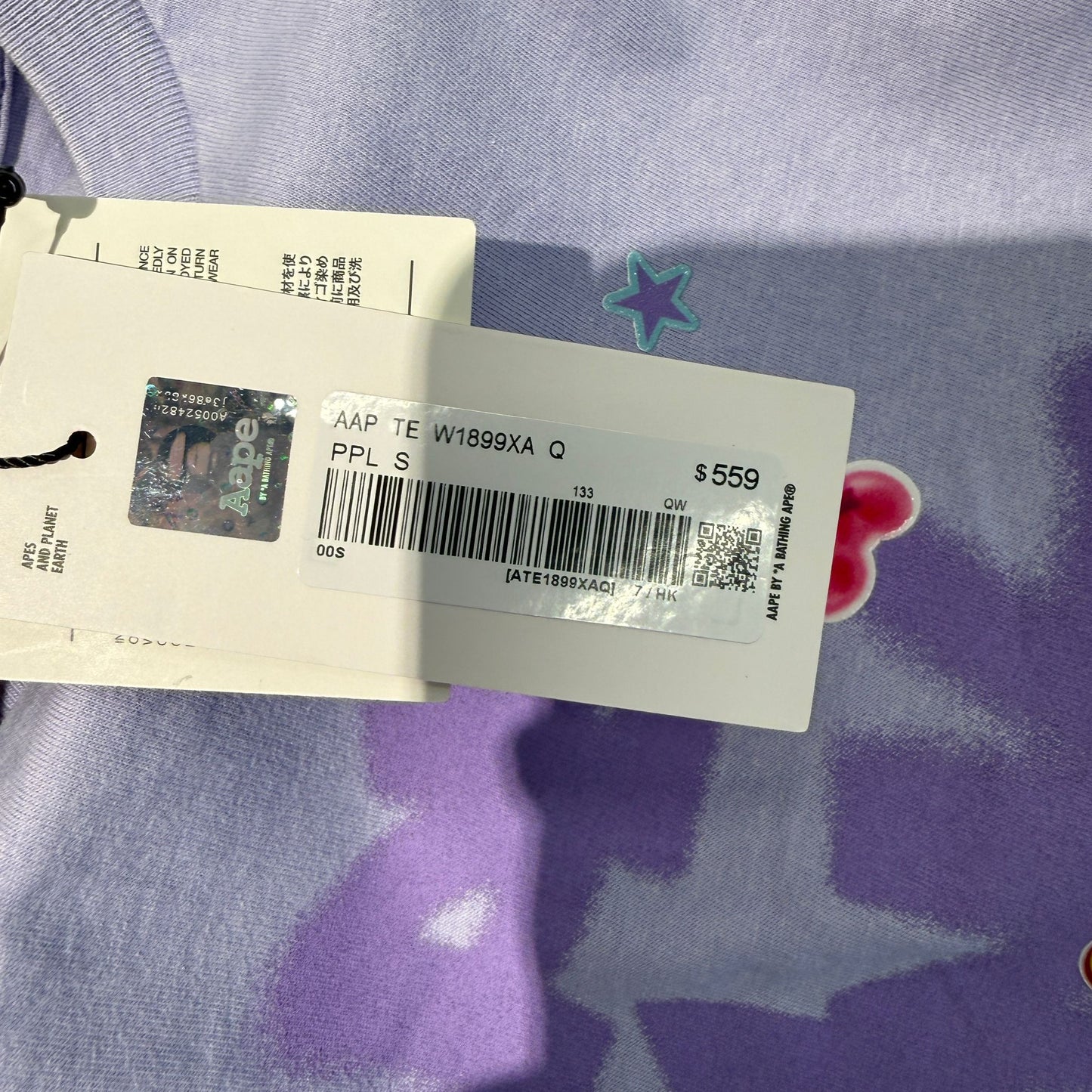 香港代購 專櫃正品 26春夏 Aape 女 AAPEUNVS 美式塗鴉卡通圖案印花潮流短袖T恤1899