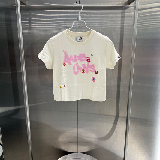 香港代購 專櫃正品 26春夏 Aape 女 AAPEUNVS 美式塗鴉卡通圖案印花潮流短袖T恤1899