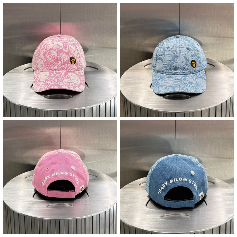 香港代購 專櫃正品 BABY MILO STORE 卡通刺繡小猴動物滿印鴨舌帽棒球帽4466