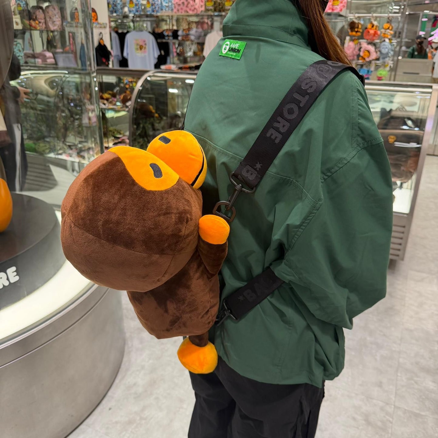 香港代購 專櫃正品 BABY MILO STORE 卡通毛絨趴趴小猴公仔雙肩包4440