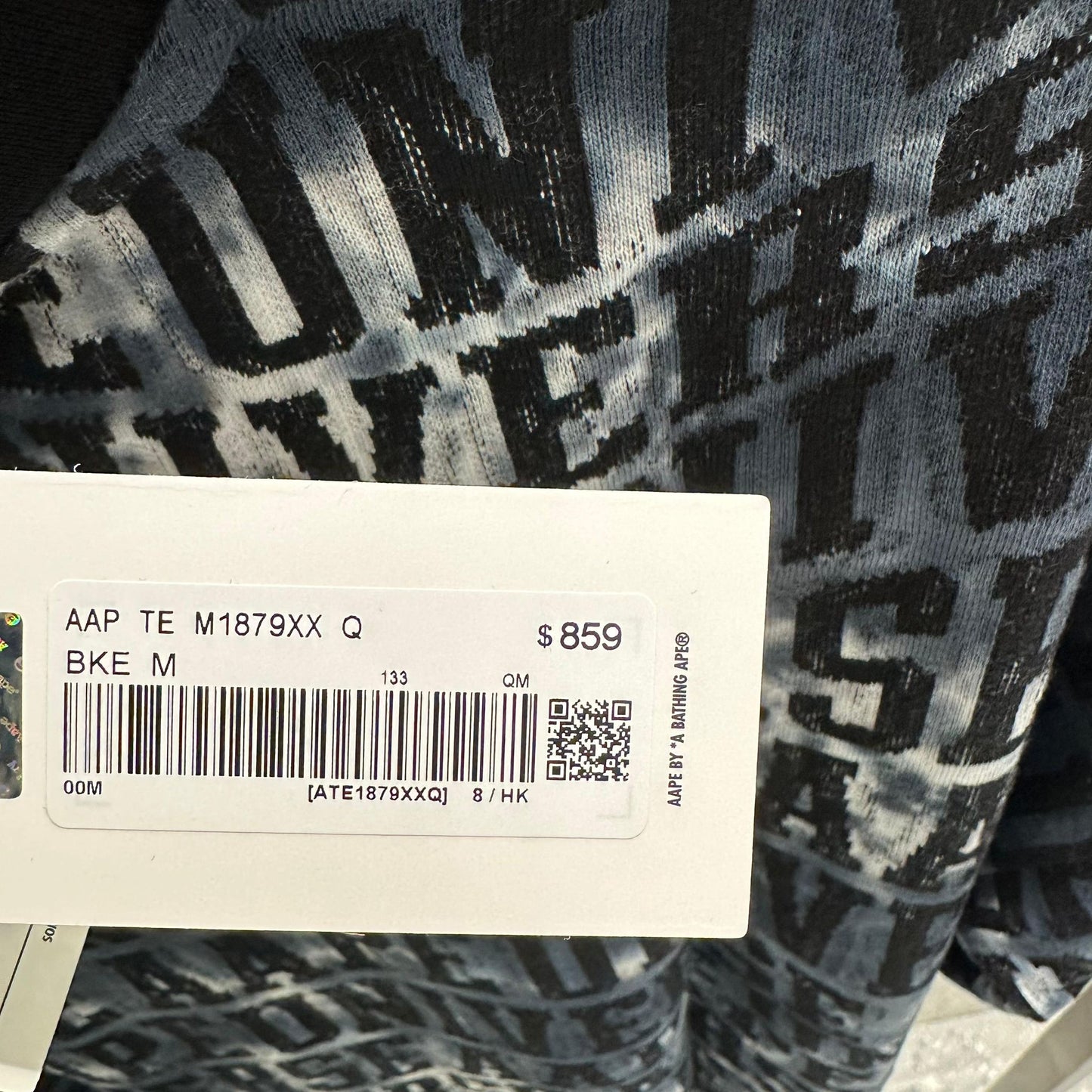 香港代購 專櫃正品 26春夏 Aape 男 AAPEUNVS 猿人徽章字母滿印漸變潮流短袖T恤1879