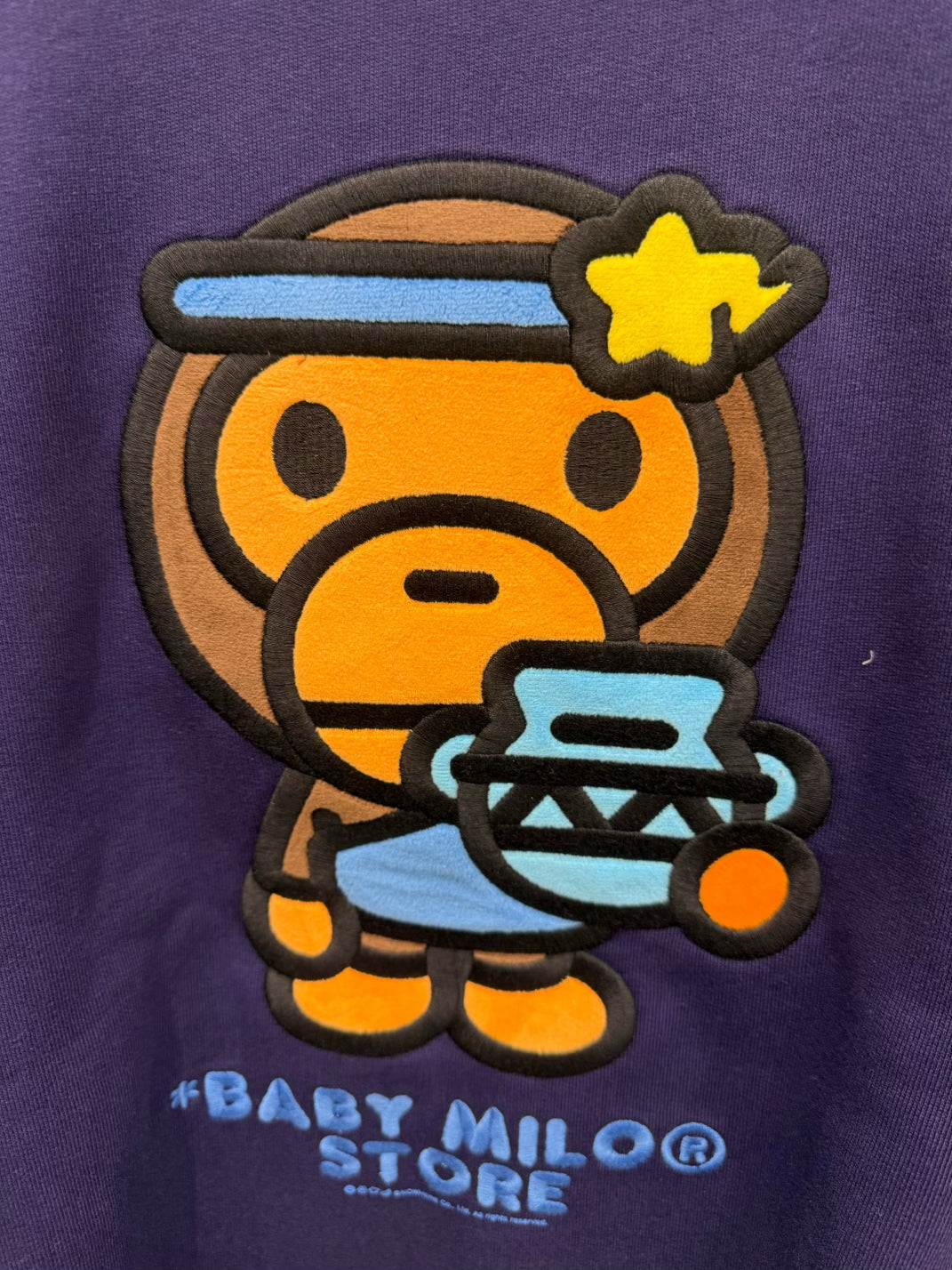 BABY MILO STORE 水瓶座小猴加絨長袖圓領衛衣3048