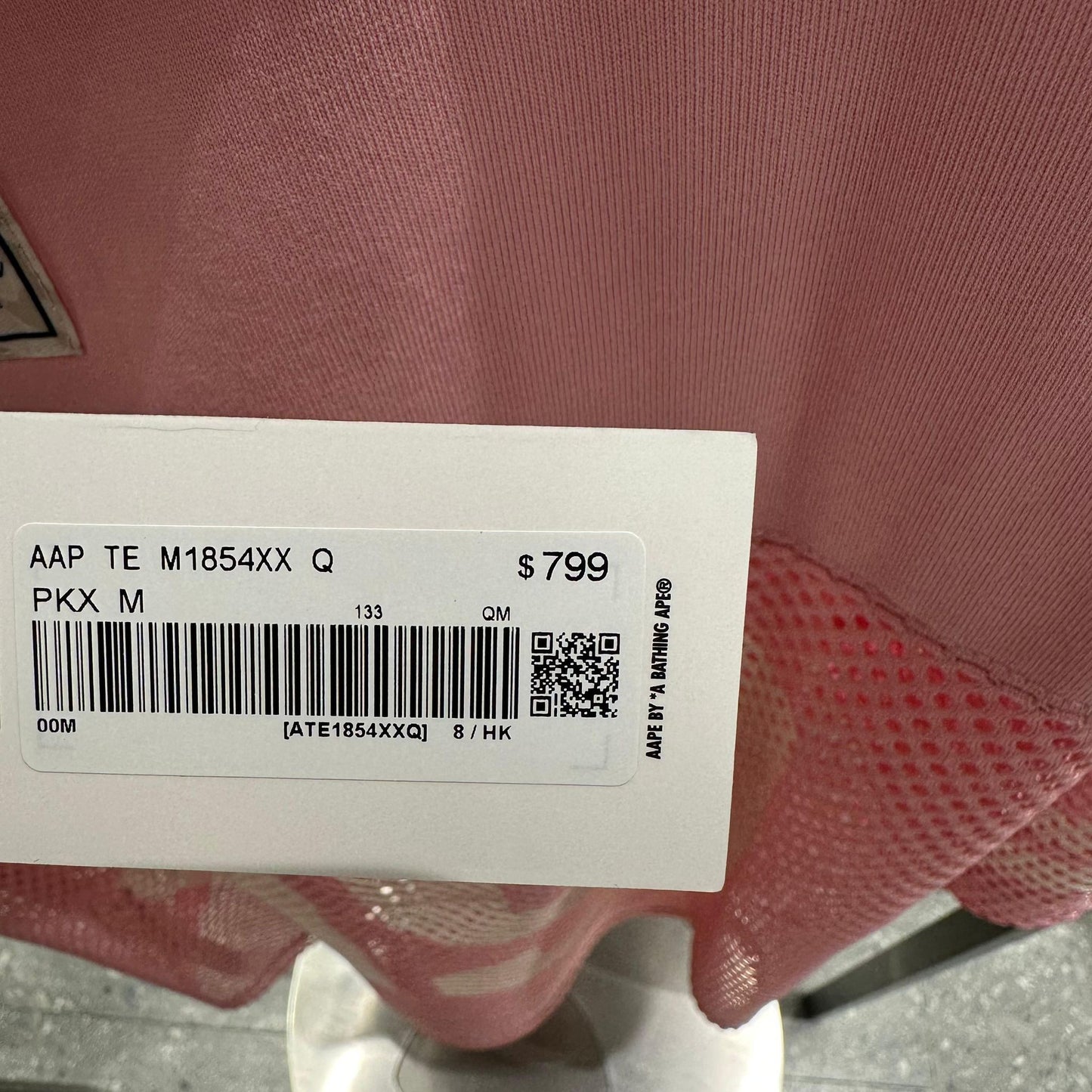 Aape 香港直郵 26春夏 男 猿人刺繡章網眼短袖T恤球衣1854