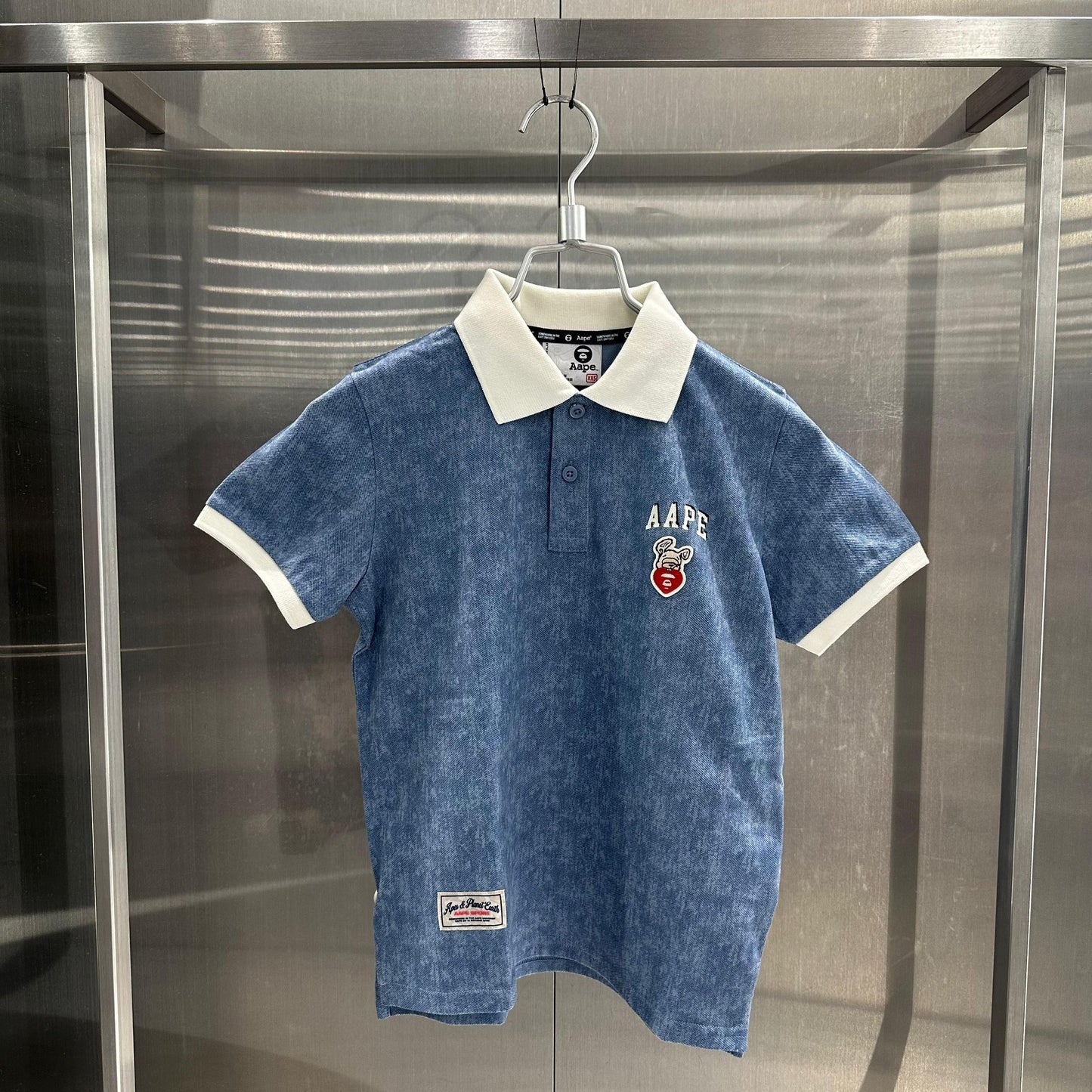 Aape 香港直郵 26春夏 女 心型猿人刺繡徽章舒適潮流POLO衫1900