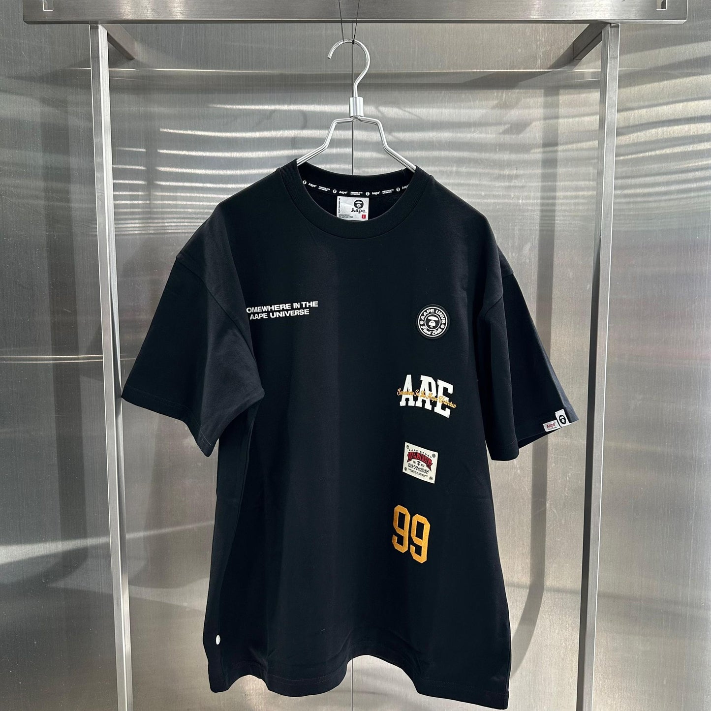 Aape 香港直郵 26春夏 男 AAPEUNVS 字母數字刺繡猿人徽章潮流短袖T恤1850