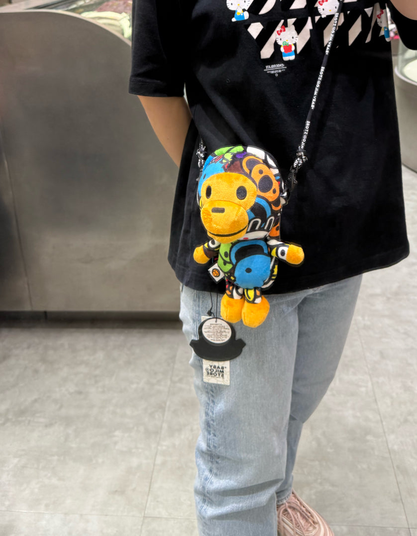 香港代購 專櫃正品 Aape 26春夏 立體卡通迷彩小猴斜背手機包4464